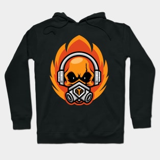 Skull fire illustration character Hoodie